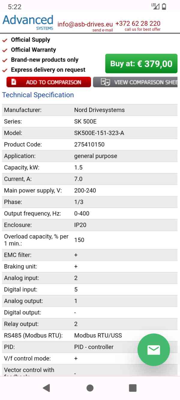 Nový Frekvenční měnič NORDAC SK 500E 1,5kW  - foto 20