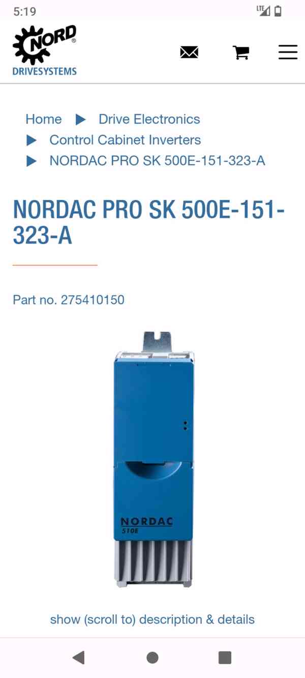 Nový Frekvenční měnič NORDAC SK 500E 1,5kW  - foto 19