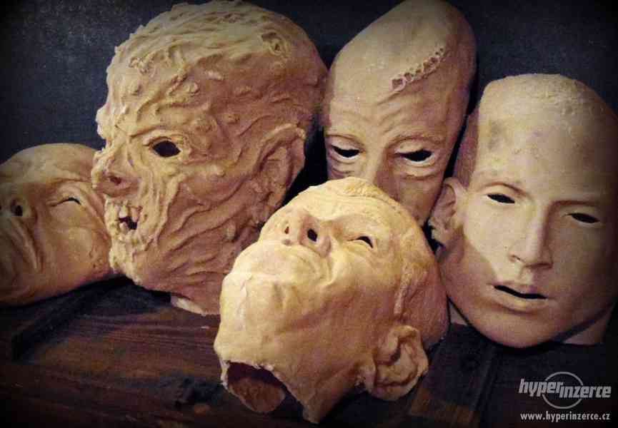 Horor rekvizity pro film, divadlo, únikové hry..latex masky - foto 3