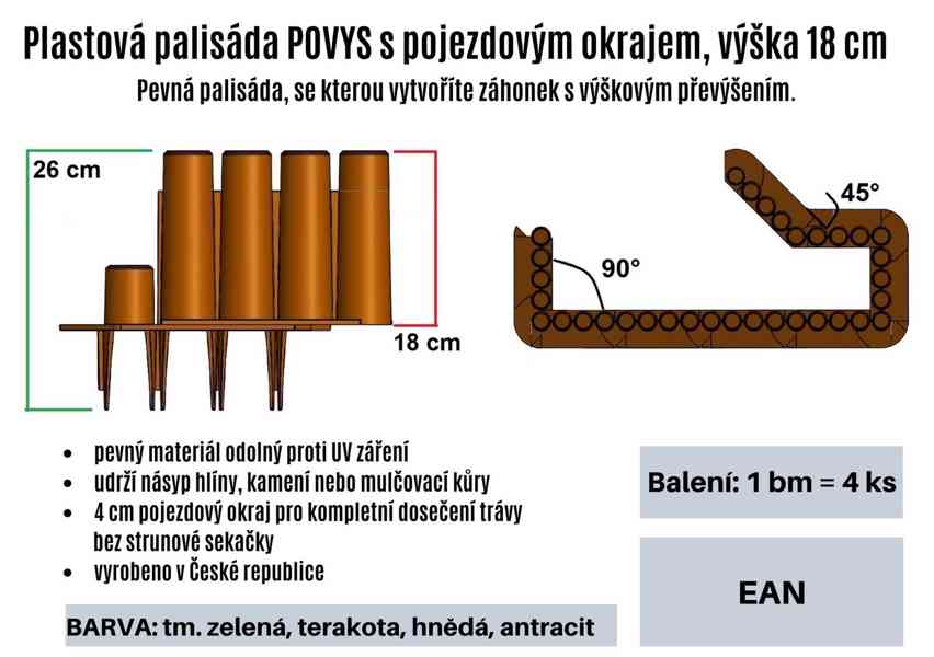 Plastová palisáda POVYS - foto 5