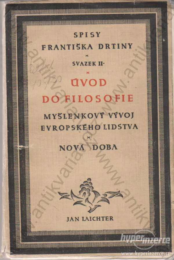 Úvod do filosofie František Drtina, Laichter 1926 - foto 1