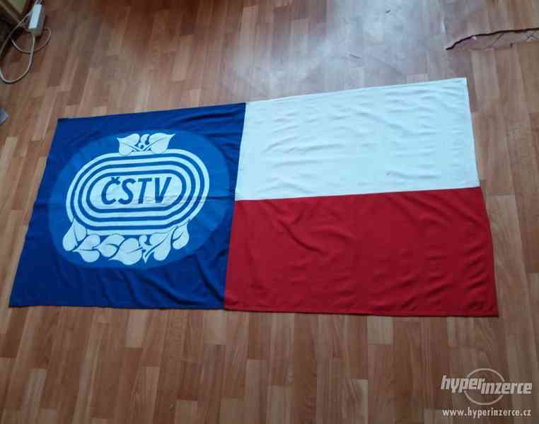 Vlajka Československý zväz telesnej výchovy 76x 155cm - foto 4