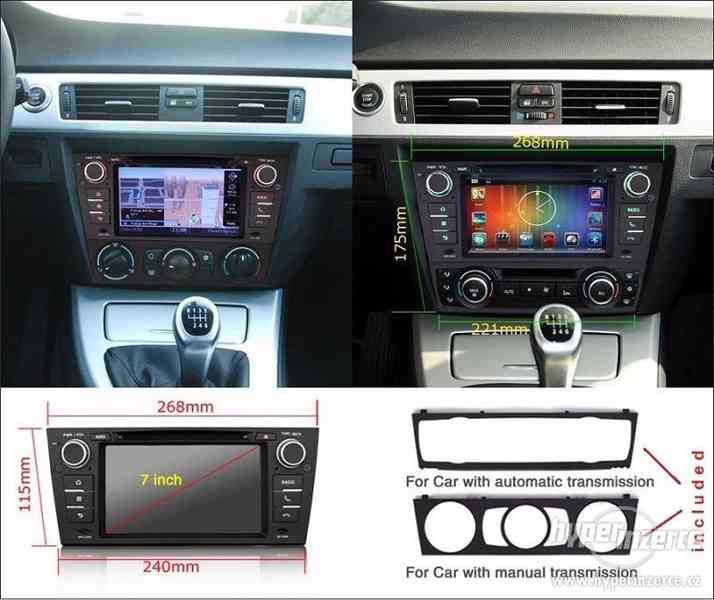 BMW 3 5 X5 7 - Dotykove Autoradio + GPS NAVI DVD BT SD USB - foto 10