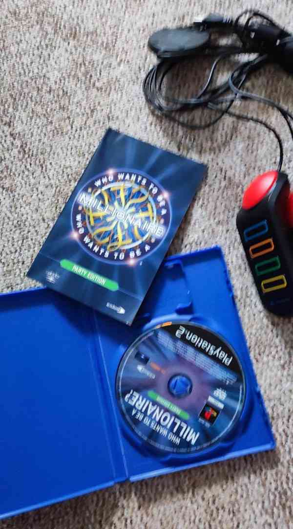 Ovladače Buzz PS2 + hra Chcete být milionářem. - foto 2