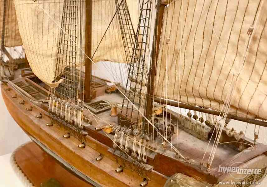 Starožitný drevený model lode „LA CONCORDE“. - foto 4