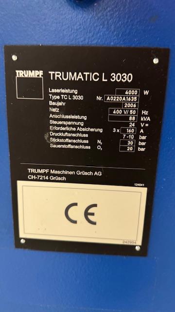 Pronájem Laseru TRUMPF TruLaser3030 výkon 4000W rv.2006 - foto 5