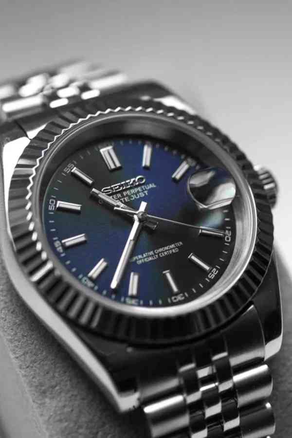 Hodinky SeikMod Datejust Navy - foto 3