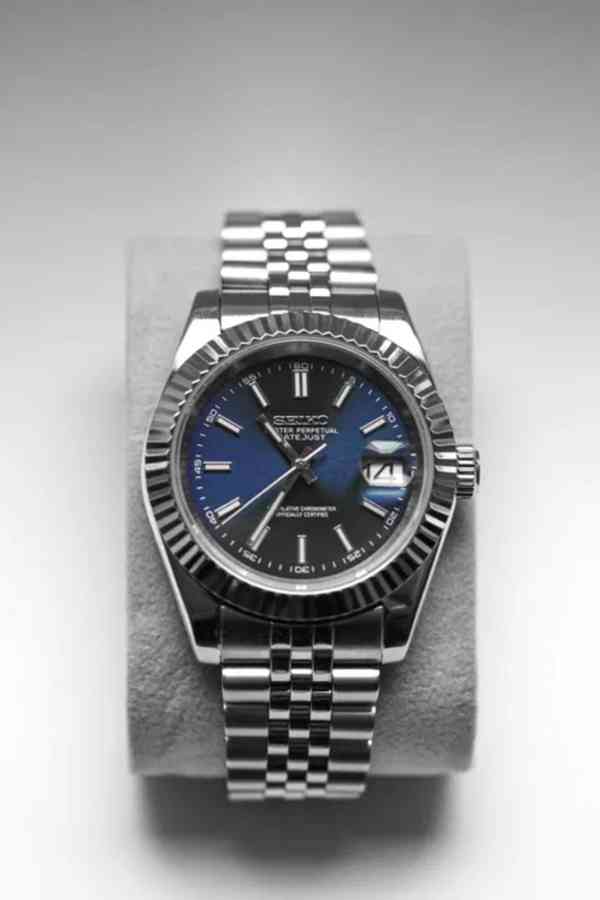 Hodinky SeikMod Datejust Navy - foto 5