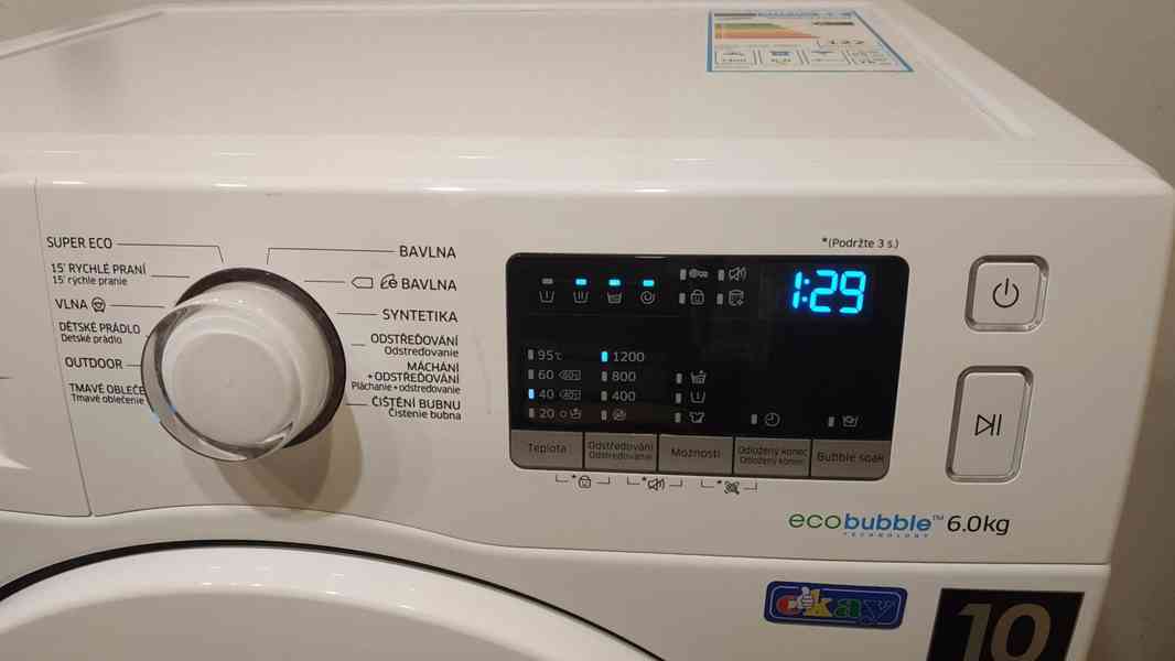 Samsung WW60J4210LW A+++, 6KG, 1200/Ot - ZÁRUKA - foto 3