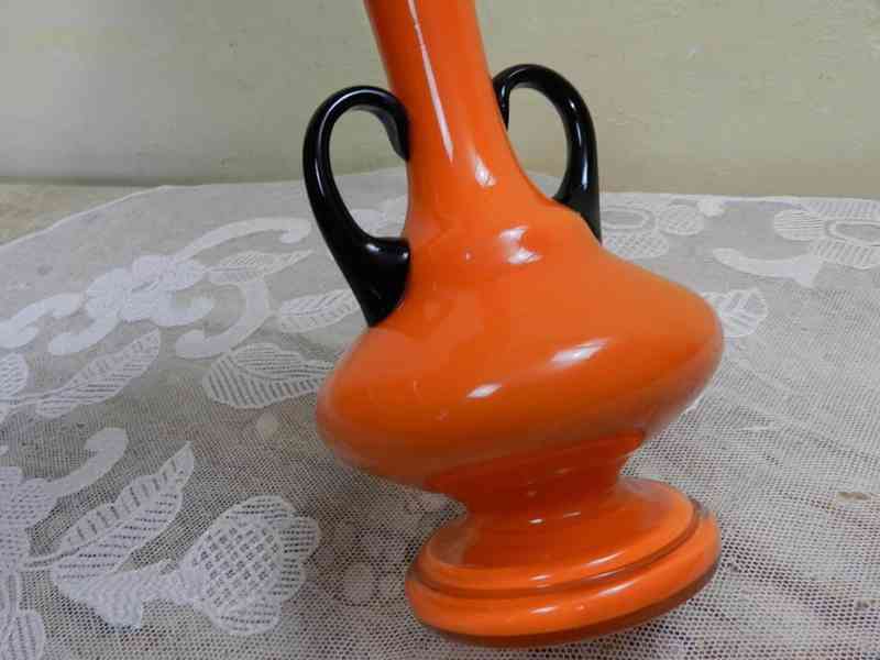 Krásná stará větší oranžová Váza Tango - foto 5