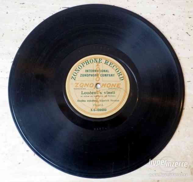 ZONOPHONE RECORD - starožitná gramofonová deska, rok 1905 - foto 1