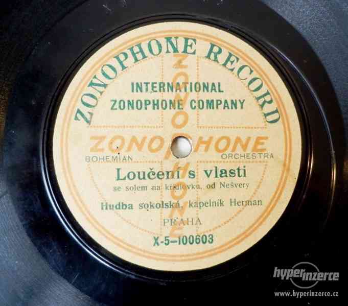 ZONOPHONE RECORD - starožitná gramofonová deska, rok 1905 - foto 2