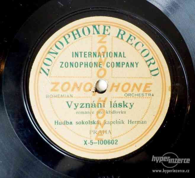 ZONOPHONE RECORD - starožitná gramofonová deska, rok 1905 - foto 4