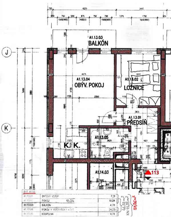 Zařízený byt 2+kk 52 m2, Nový Bohdalec, Praha 10 - Michle - foto 30