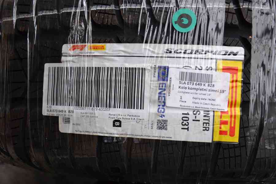 Nová zimní Alu sada Š.Enyaq, Elroq - 235/55+255/50 R19 DOT25 - foto 3