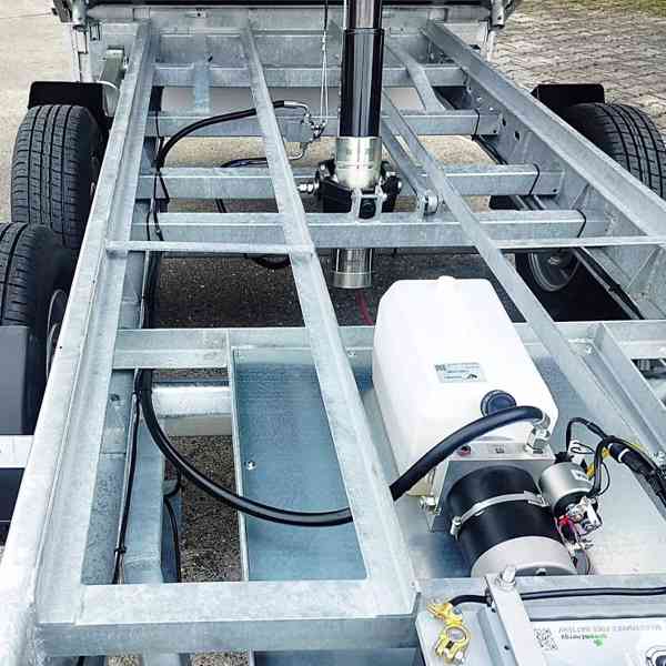 Nový hydraulicky sklopný přívěs 3,30×1,76m,2700Kg→2000,DPH - foto 16