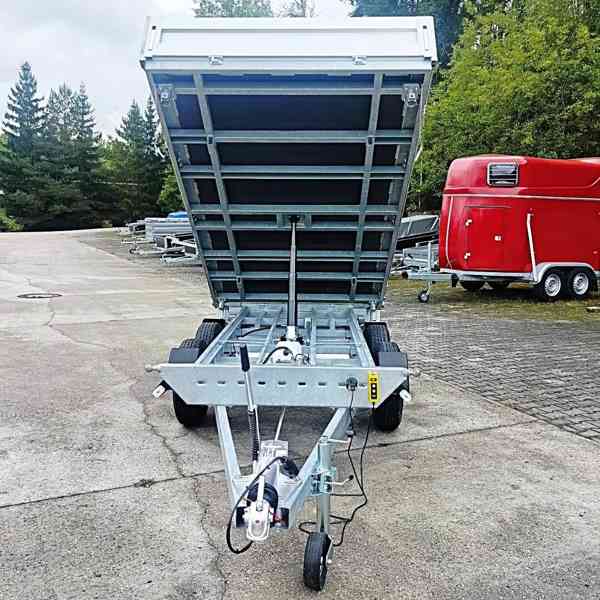 Nový hydraulicky sklopný přívěs 3,30×1,76m,2700Kg→2000,DPH - foto 11