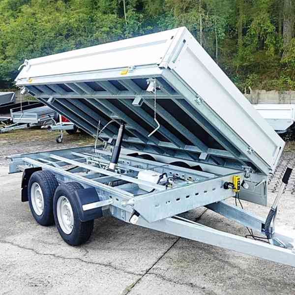 Nový hydraulicky sklopný přívěs 3,30×1,76m,2700Kg→2000,DPH - foto 4