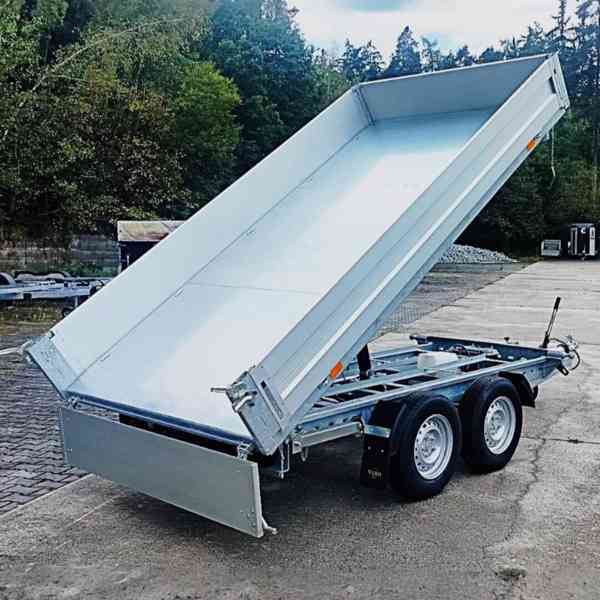 Nový hydraulicky sklopný přívěs 3,30×1,76m,2700Kg→2000,DPH - foto 6