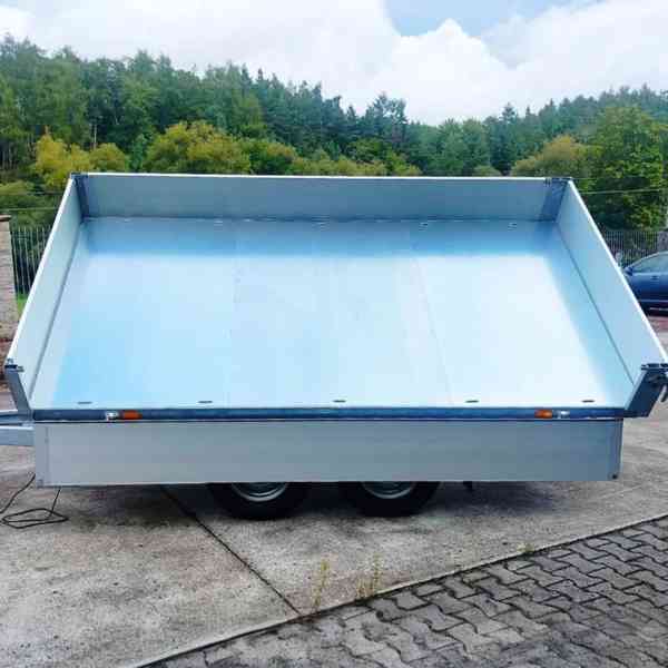 Nový hydraulicky sklopný přívěs 3,30×1,76m,2700Kg→2000,DPH - foto 8