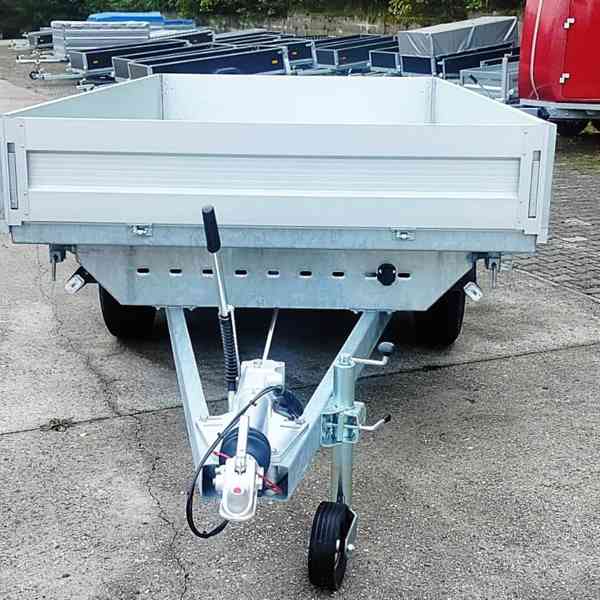 Nový hydraulicky sklopný přívěs 3,30×1,76m,2700Kg→2000,DPH - foto 25