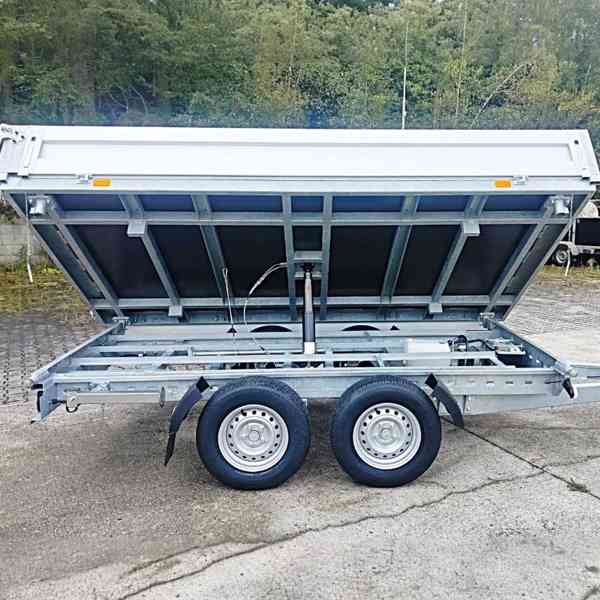 Nový hydraulicky sklopný přívěs 3,30×1,76m,2700Kg→2000,DPH - foto 9