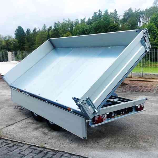 Nový hydraulicky sklopný přívěs 3,30×1,76m,2700Kg→2000,DPH - foto 3
