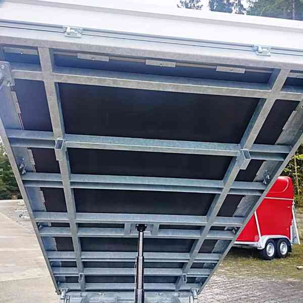 Nový hydraulicky sklopný přívěs 3,30×1,76m,2700Kg→2000,DPH - foto 17