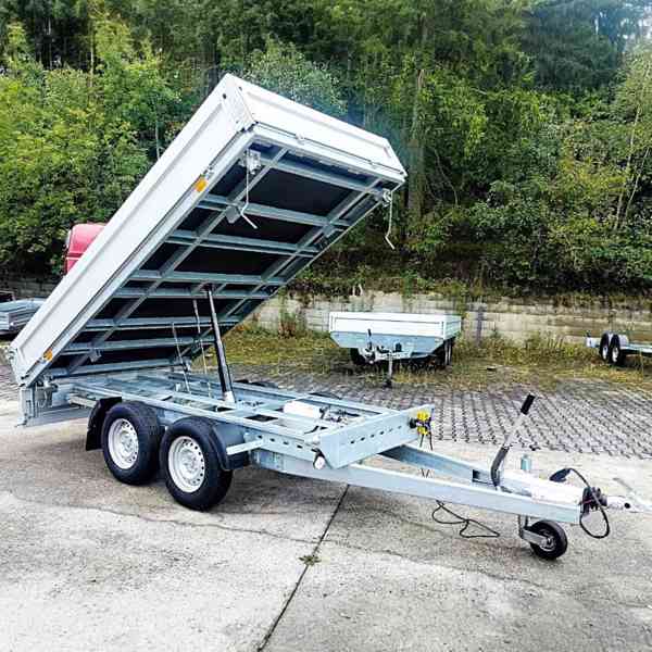 Nový hydraulicky sklopný přívěs 3,30×1,76m,2700Kg→2000,DPH - foto 7