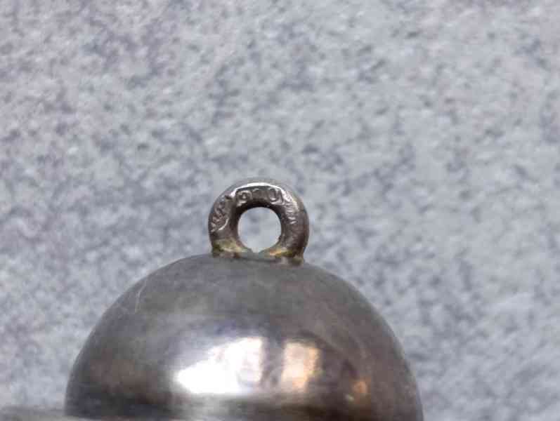 Starožitná stříbrná rtěnka se zrcátkem, ag 900, stříbro - foto 15