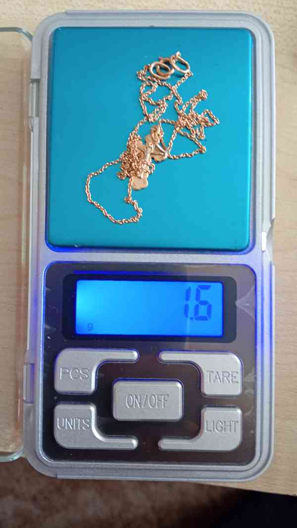 Zlatý řetízek s křížkem 14k (585/1000) – 1,6 g – 42 cm - foto 3