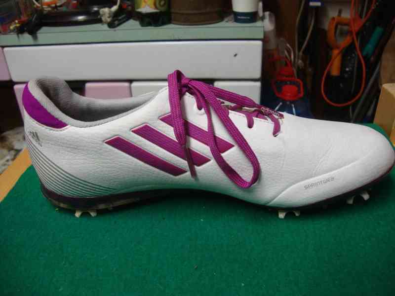 Dámské boty na golf Adidas Adizero bílo-fialové vel.42 pěkné - foto 9