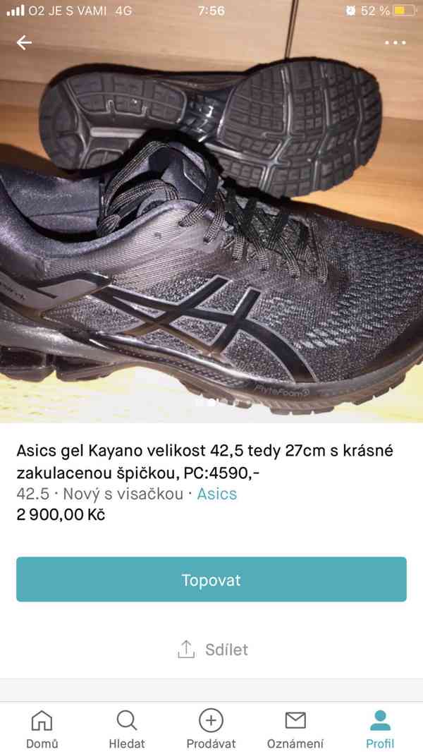 Běžecká obuv nové Gel Kayano 24 25 26 vel.42,5 tj27cm - foto 4