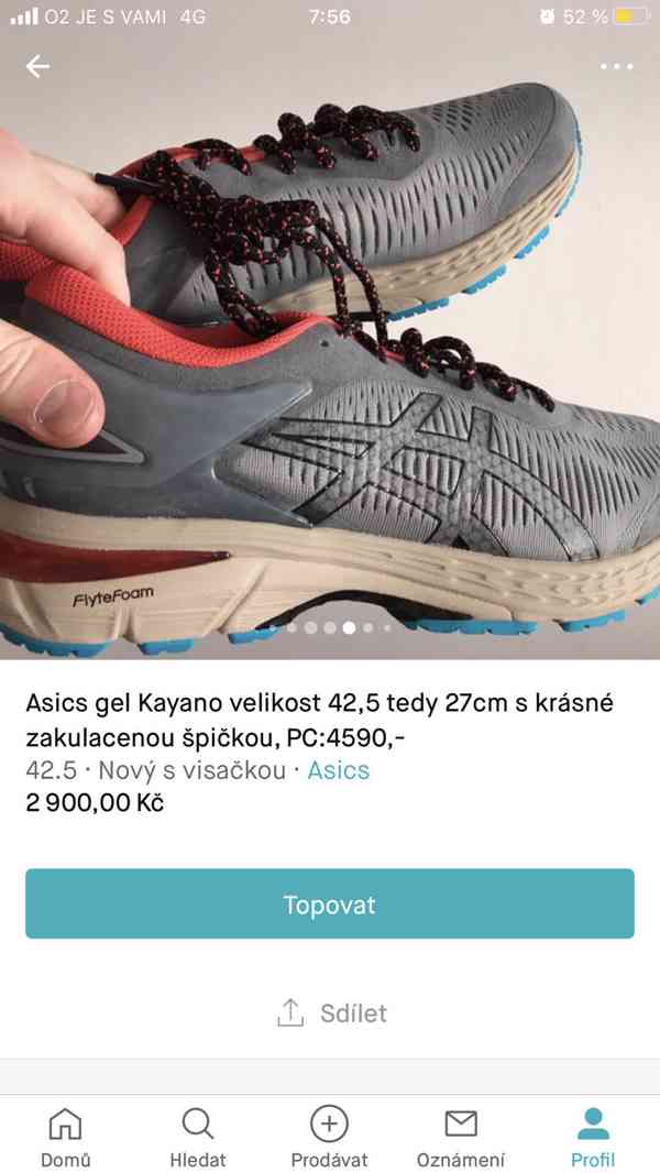 Běžecká obuv nové Gel Kayano 24 25 26 vel.42,5 tj27cm - foto 2