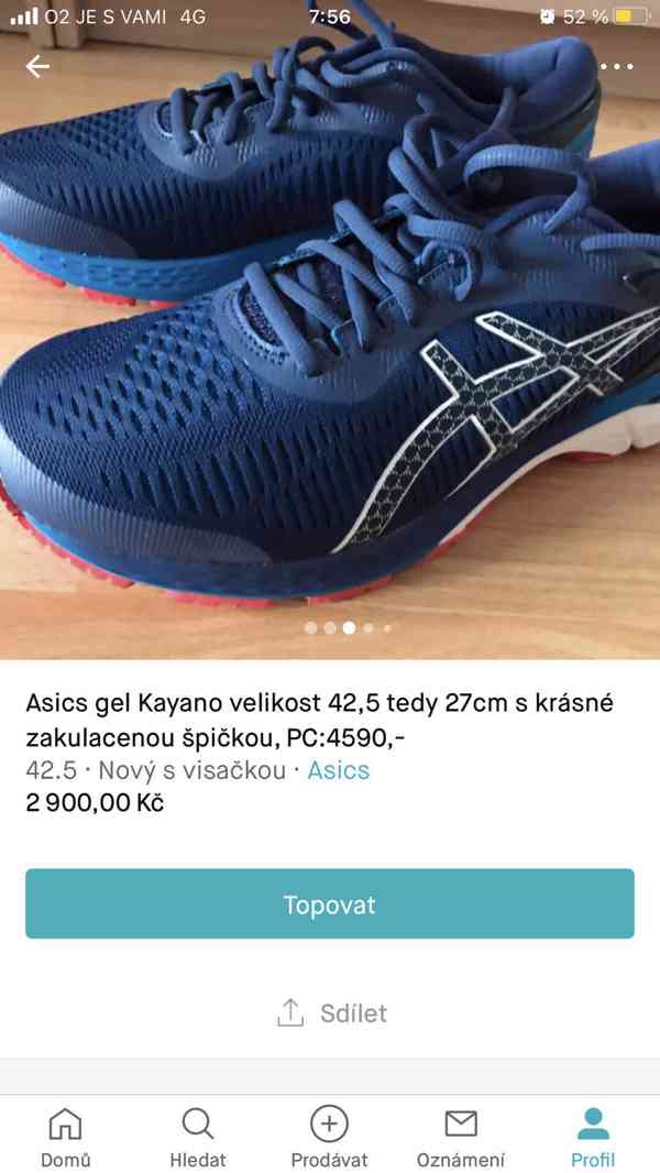 Běžecká obuv nové Gel Kayano 24 25 26 vel.42,5 tj27cm - foto 3