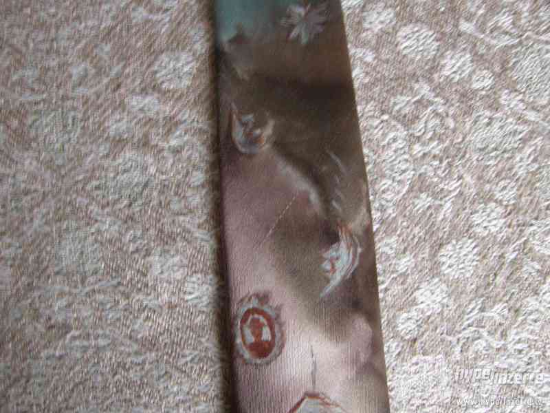 Tři ručně malované hedvábné kravaty - foto 4