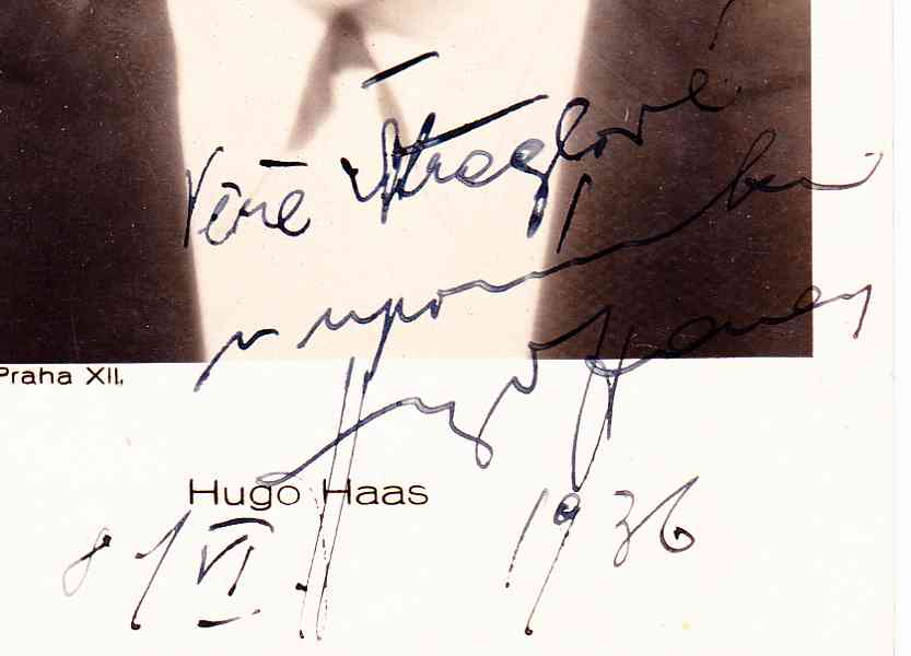 Hugo Haas autogram, rok 1936, ateliér Willi Ströminger - foto 3