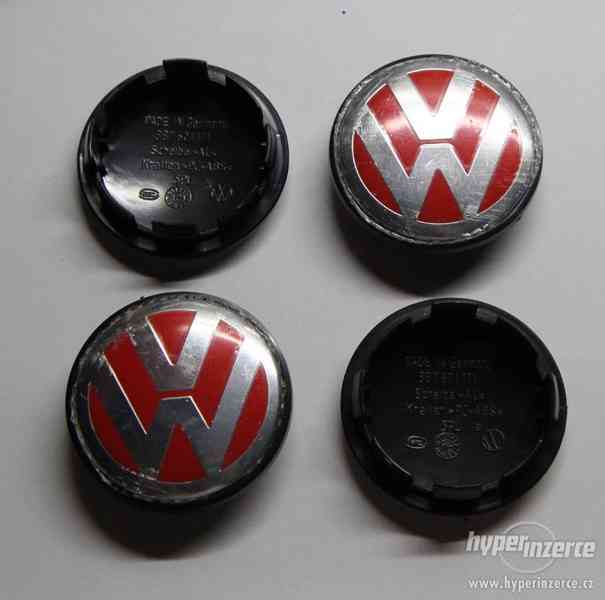 Volkswagen pokličky do středu kol - 65 mm Červené -Sada 4 ks - foto 8