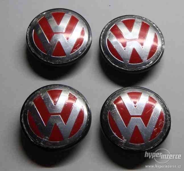 Volkswagen pokličky do středu kol - 65 mm Červené -Sada 4 ks - foto 9