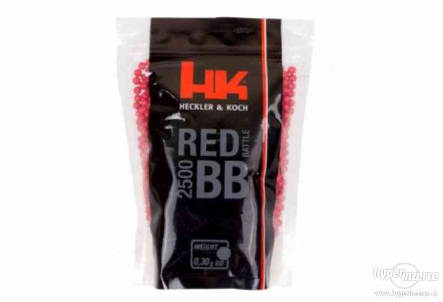 Kuličky BB 6mm 0,30g 2500 ks červené Heckler&Koch - foto 1