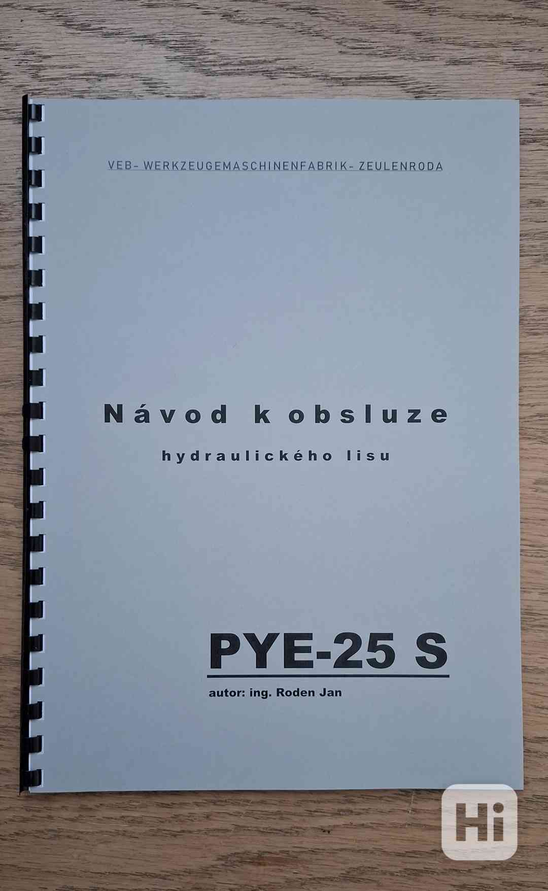 Návod lisu PYE-25S - foto 1