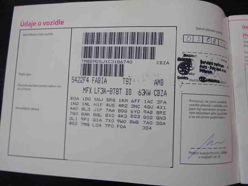 Škoda Fabia 1.2 TSI r.v.2012 (servisní knížka) ČR - foto 18