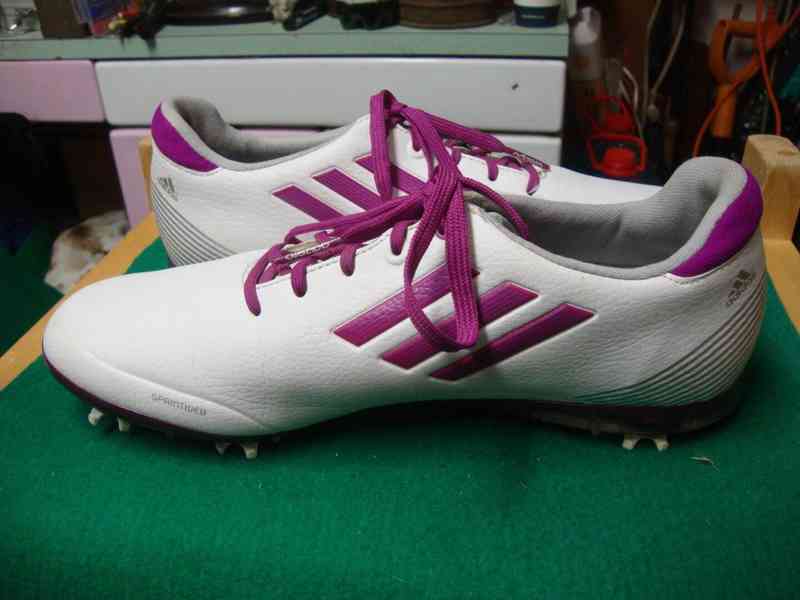 Dámské boty na golf Adidas Adizero bílo-fialové vel.42 pěkné - foto 6