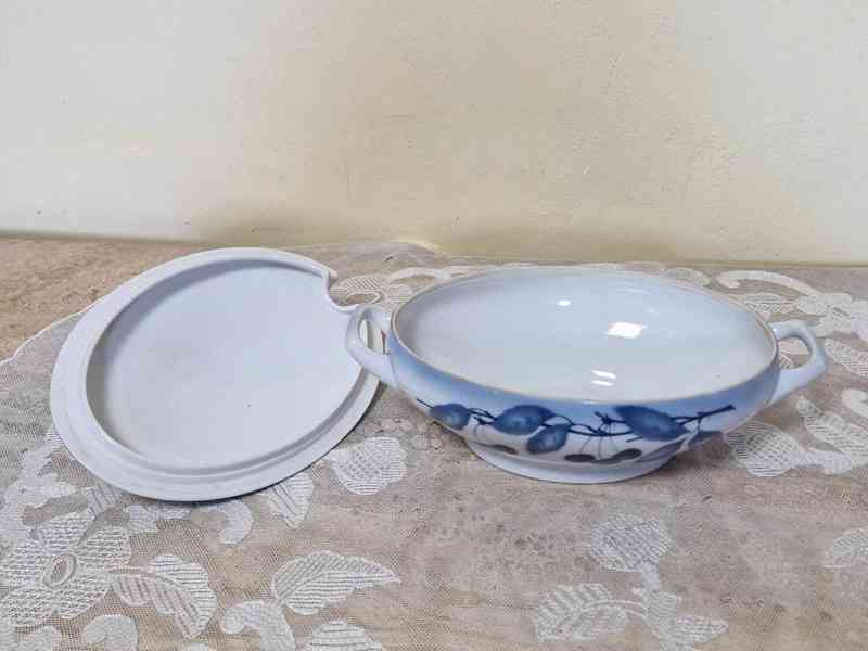 Porcelánová terina mísa Modré Třešně Bystřice u Teplic - foto 2