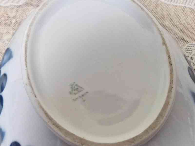 Porcelánová terina mísa Modré Třešně Bystřice u Teplic - foto 4