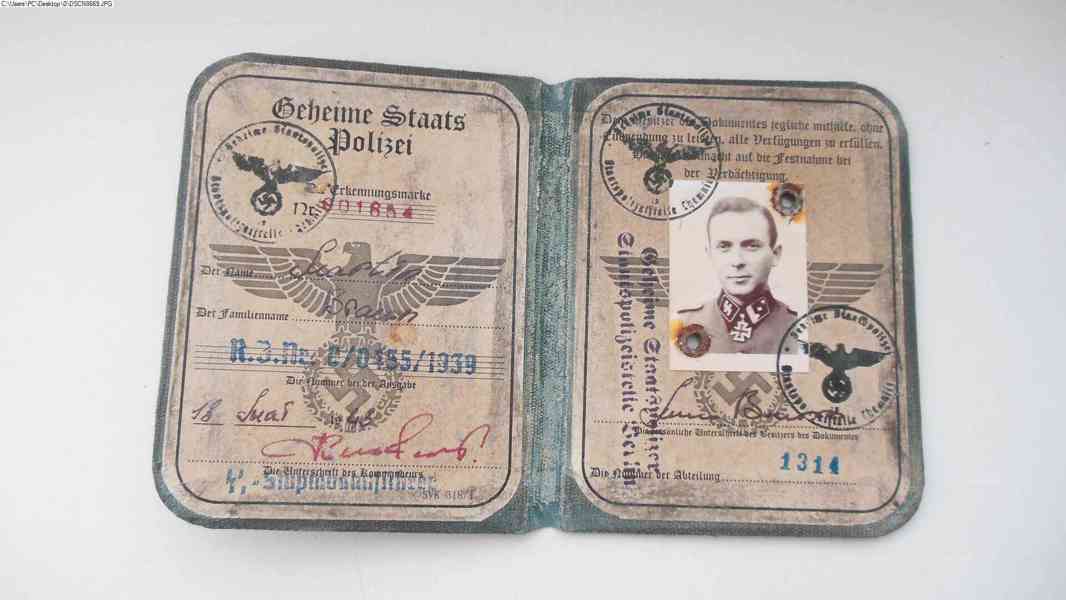 Průkaz SS - foto 2
