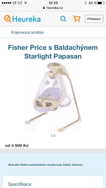 Houpatko Fisher Price Starlight papasan Cradle Swing - foto 6