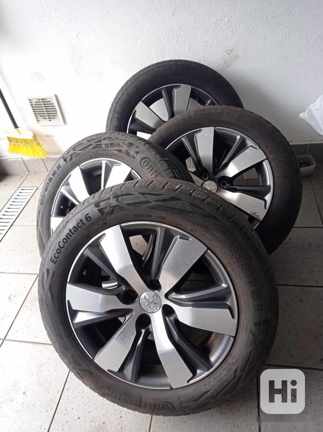 Alu kola Peugeot, letní pneu Continental 195/ 60 R16 H XL - foto 1