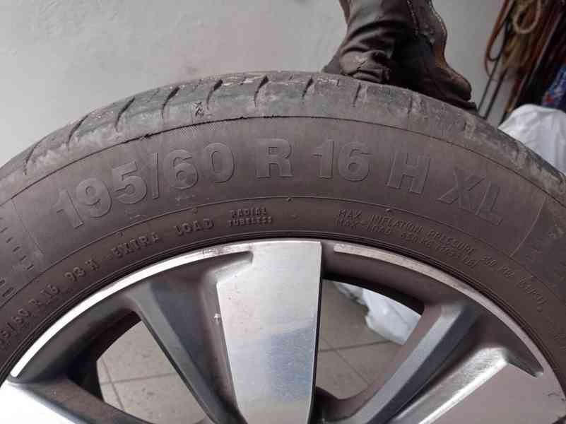 Alu kola Peugeot, letní pneu Continental 195/ 60 R16 H XL - foto 4
