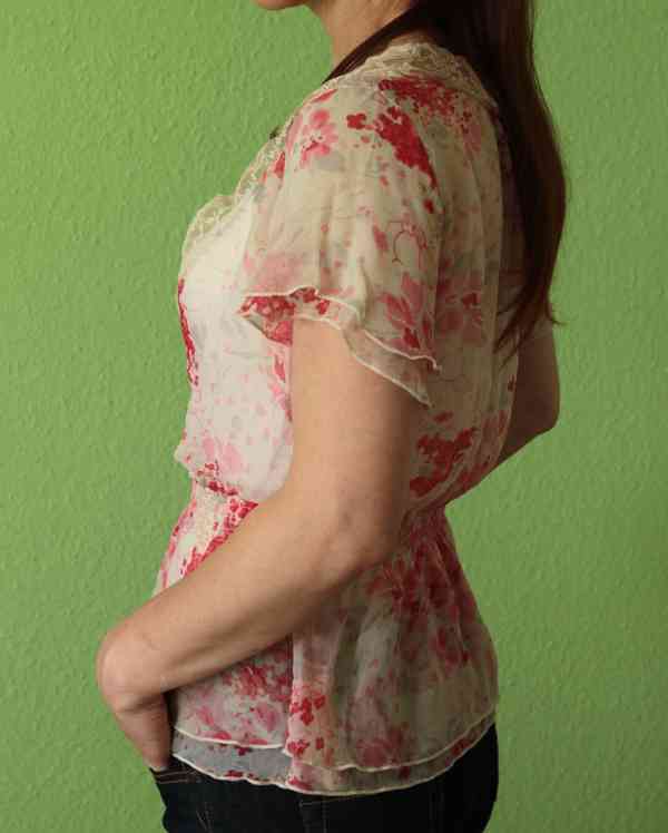 Kvítková halenka Noa Noa vel. S - pravé hedvábí - foto 3